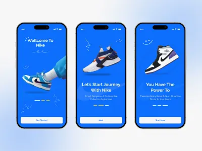 Shoes App – Onboarding UI/UX app onboarding minimal ui mobile app ui nike app onboarding design shoes app sneaker app ui design user flow ux design