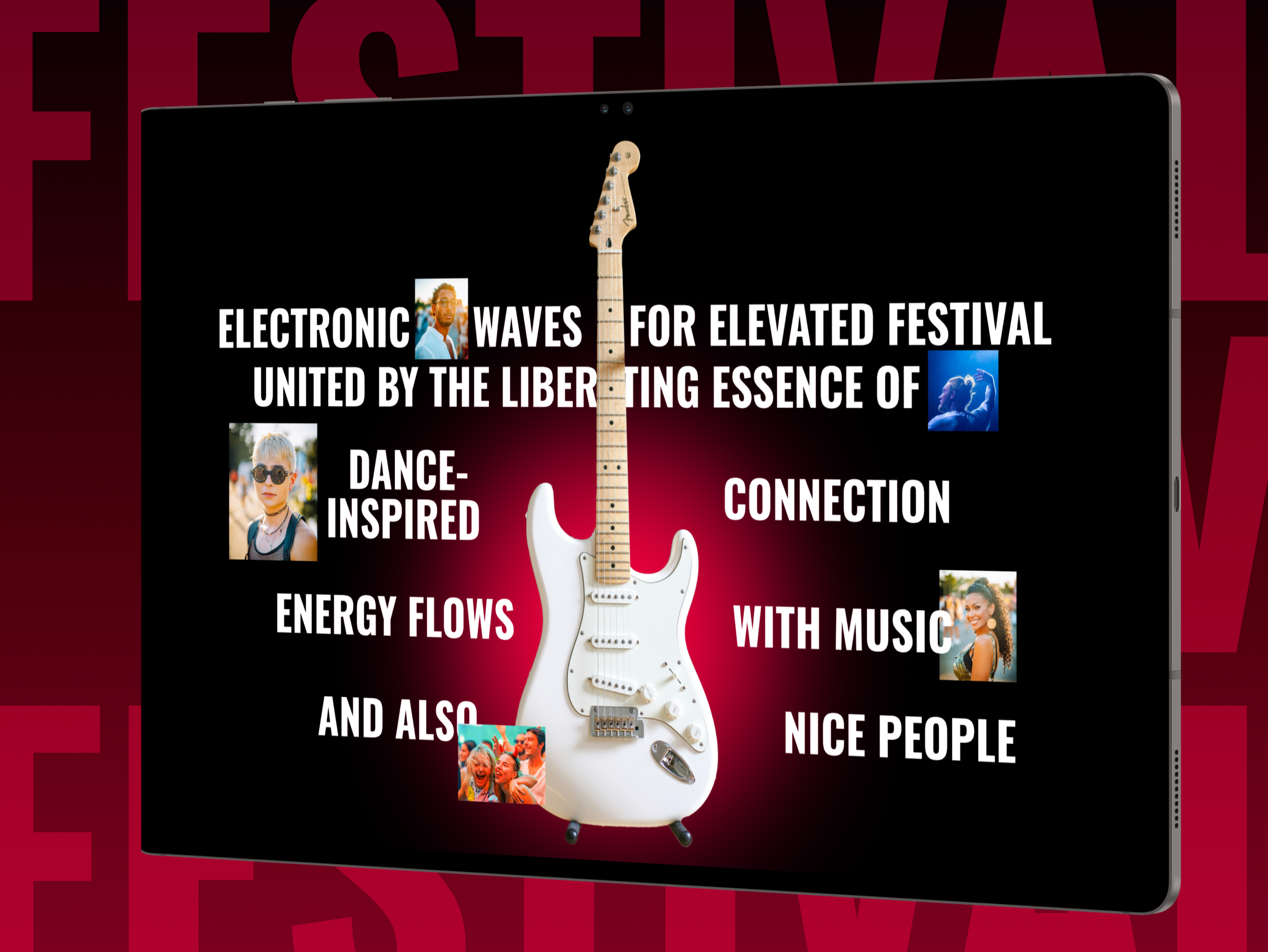 Section Guitar Motivation concept design festival images inspiration music quitar section ui uiux design website words