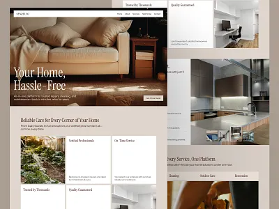 SENREI.CO – Home Services Landing Page Design booking branding cleaning homeservices inspiration landingpage lifestyle maintenance marketplace modern platform product repairs trust uidesign uiux uxdesign webdesign