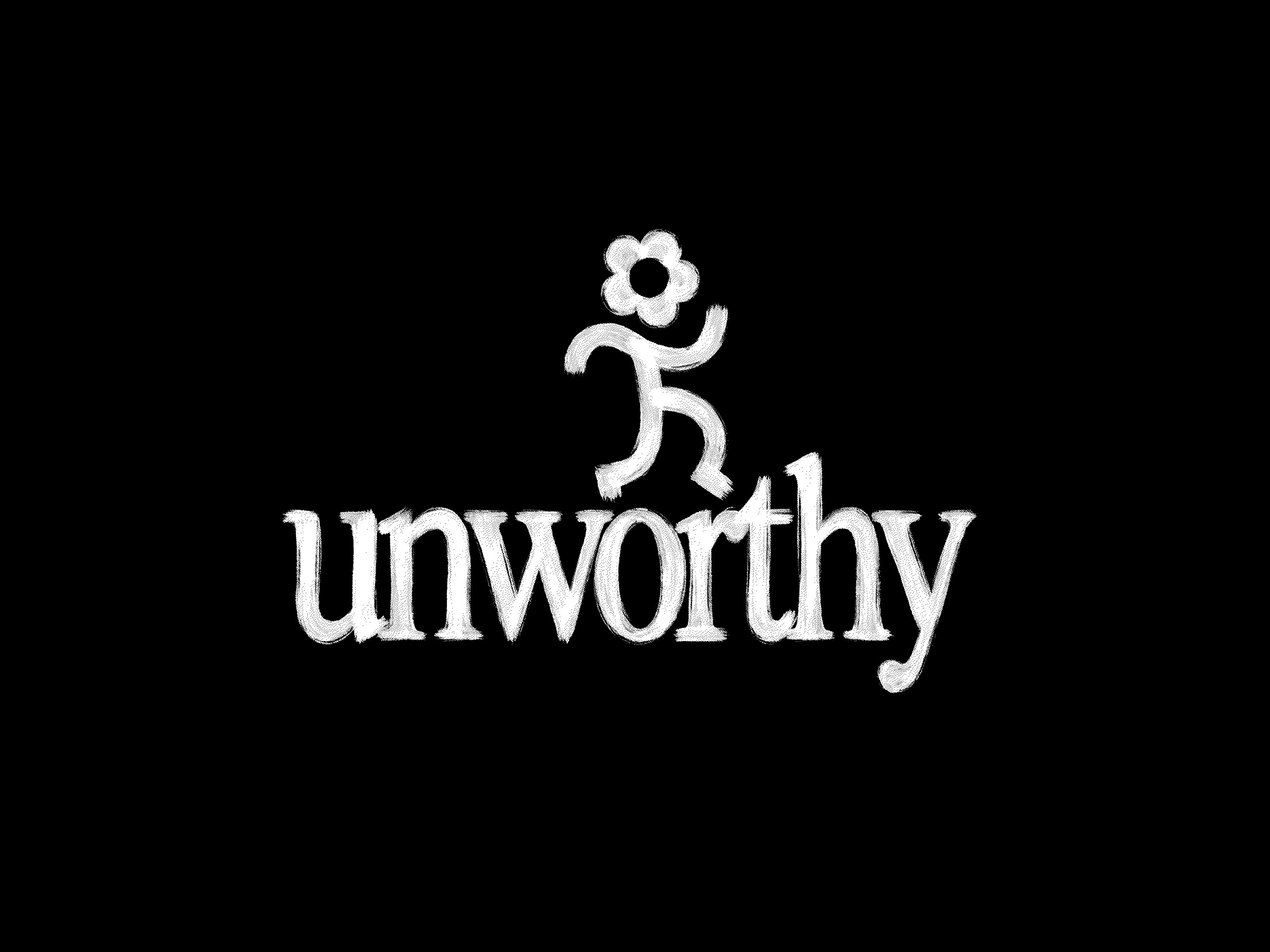 Unworthy branding design flower graphic design logo logotype man minimal