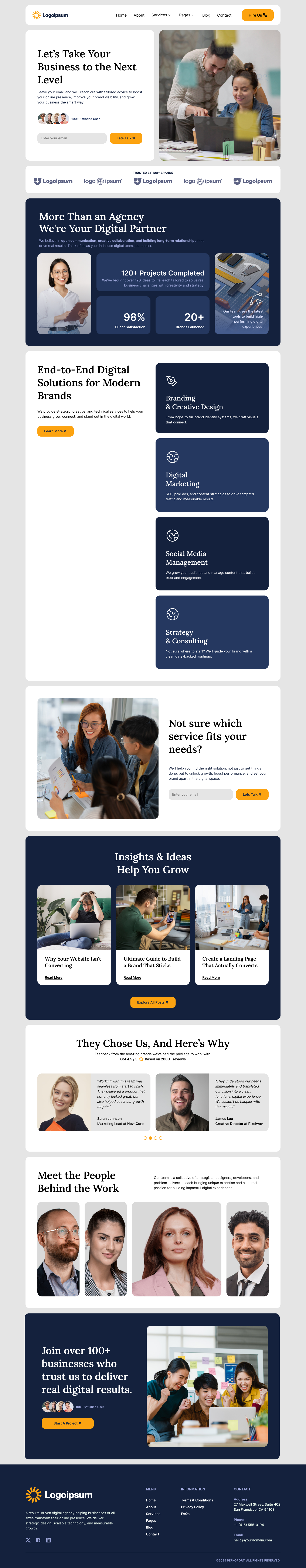 Company Profile Website Concept for Digital Agency ui