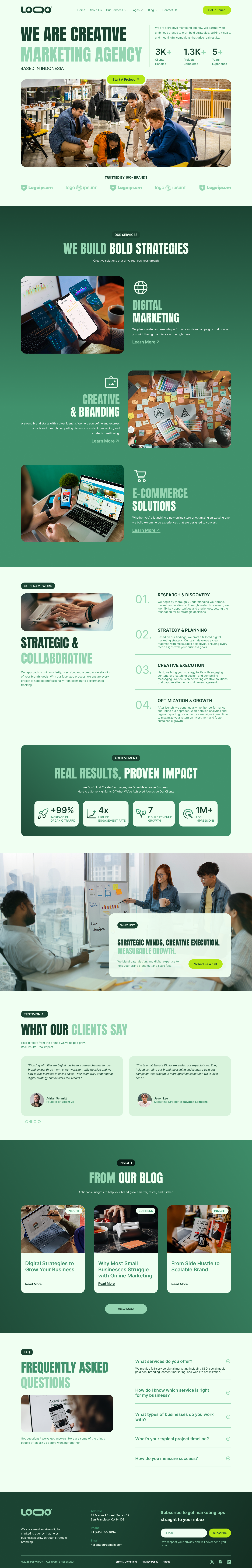 Marketing Agency Website Concept ui