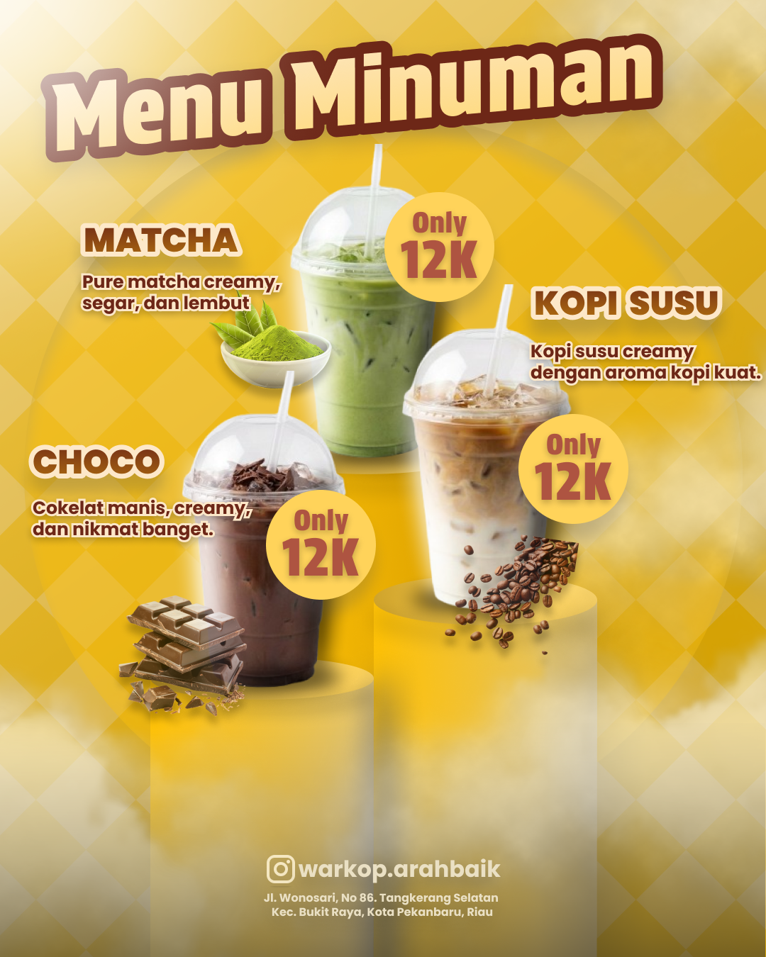 Warkop Menu & Promo Poster Design graphic design