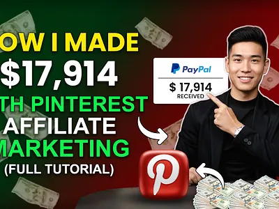 Pinterest Affiliate Marketing – YouTube Thumbnail Design affiliate marketing digital marketing graphic designer make money online photoshop pinterest poster social media post thumbnail design visual design youtube thumbnail