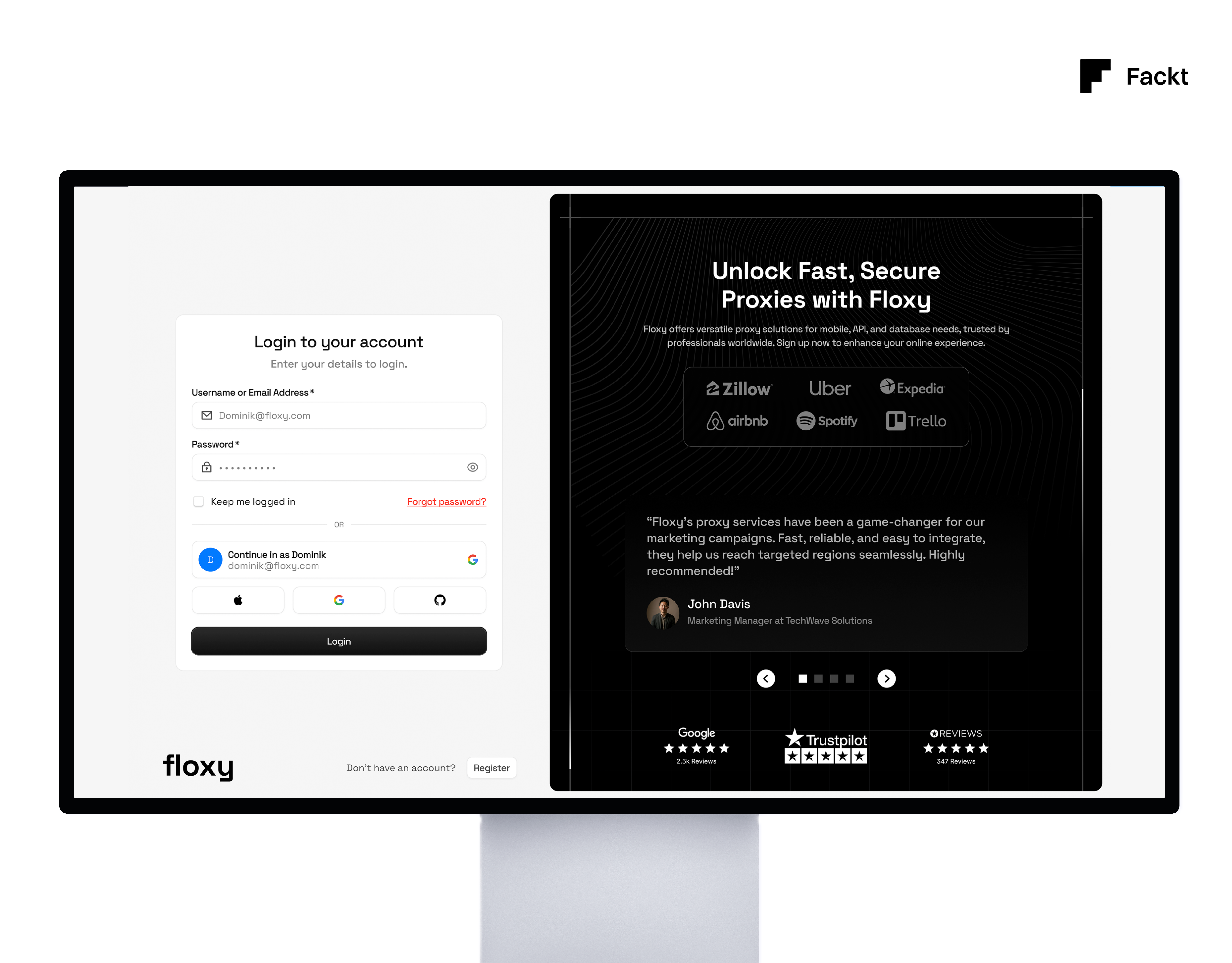 Floxy - Proxy Dashboard Design app design branding design product design ui uiux web design