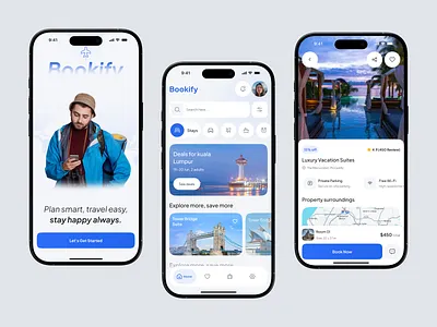 Travel & Hotel Booking Mobile App UI Design android app app ui booking app figma flight booking hotel app hotel booking hotel ui ios app mobile app product design tour app tourism travel app travel booking travel design travel ui trip planner ui design ux design