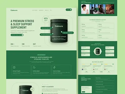 Shopify supplement website design d2c ecommerce landing page design medical medication migraine product design shopify shopify store shopify website supplement supplement store supplement website telehealth wellness web design wellness