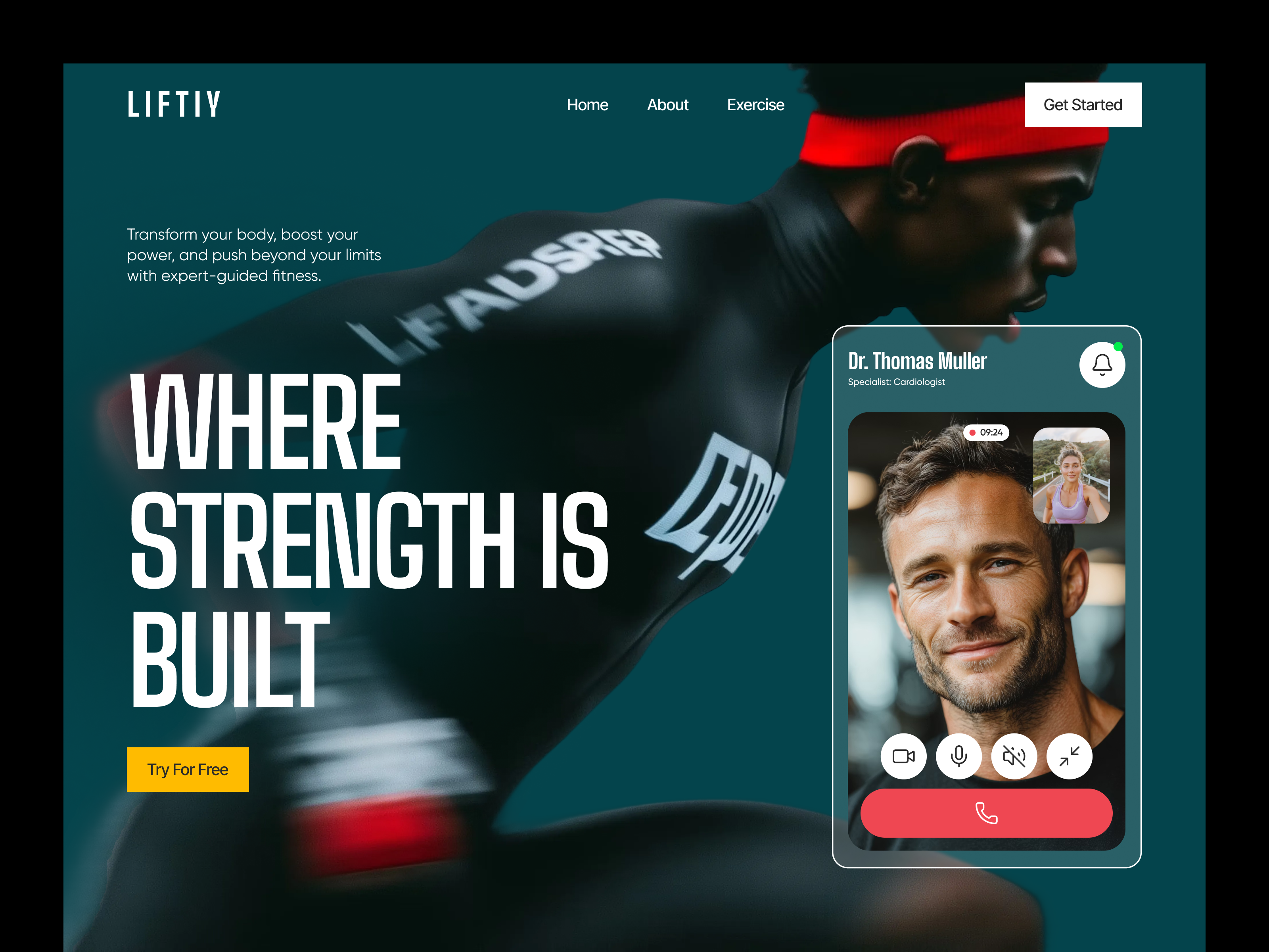 LIFTIV — Fitness Website UI Design fitness branding fitness studio fitness uiux design fitness website gym website header health fitness landing page healthcare hero section landing landing page seative sports website design ui uiux web design website website header wellness website workout website yoga website