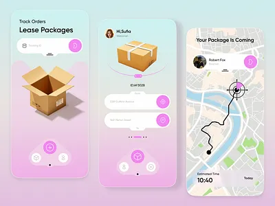 Package Tracking App UI android courier service delivery delivery app delivery service ios logistic map mobile mobile app design package package tracking parcel app parcel delivery parcel tracking product design shipping track tracking transportation