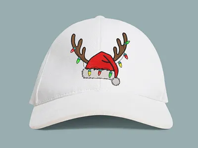 Christmas Santa Hat Reindeer Antlers christmas fun christmas santa hat festive accessories festive wear graphic design holiday costume holiday spirit merry christmas reindeer antlers seasonal decor winter celebration