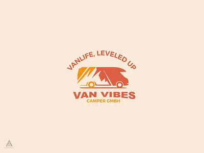 Hipster logo for RV rental brand identity branding camper van logo design graphic design graphicsdesign hipster logo for rv rental logo logo design logodesign outdoor lifestyle premium travel rv logo travel branding vanlife branding