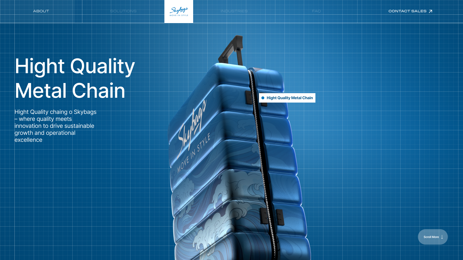 Skybags - In Motion bags metal motion graphics skybags travel ui web desing