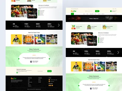 About Us e-commerce groceries UI Design brandcredibility branding brandstory customertrust digitalcommerce ecommercebusiness farmfresh fooddelivery freshfood healthychoices healthylifestyle logo onlinegrocery onlineshopping organicliving smallbusinessgrowth trustedbrand ui