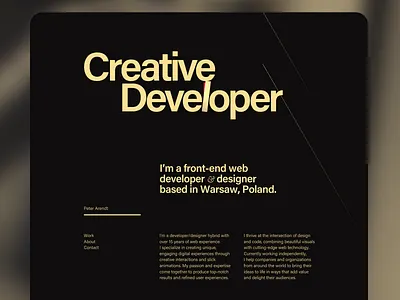 Portfolio animation clean portfolio ui web website