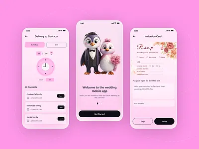Weddy - A Wedding Management Mobile App app design branding checklist planner app ui design event planning app ui interior design luxury wedding app ui management system mobile app modern mobile app ui ui ux web design website design wedding management app wedding organizer app design wedding planner app ui