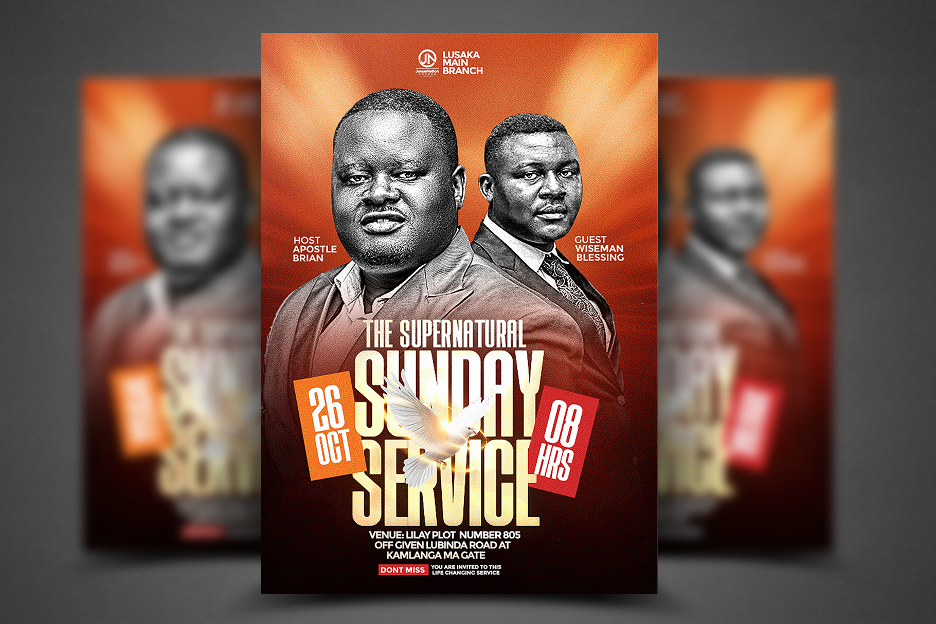 Example of Church Flyer PSD File