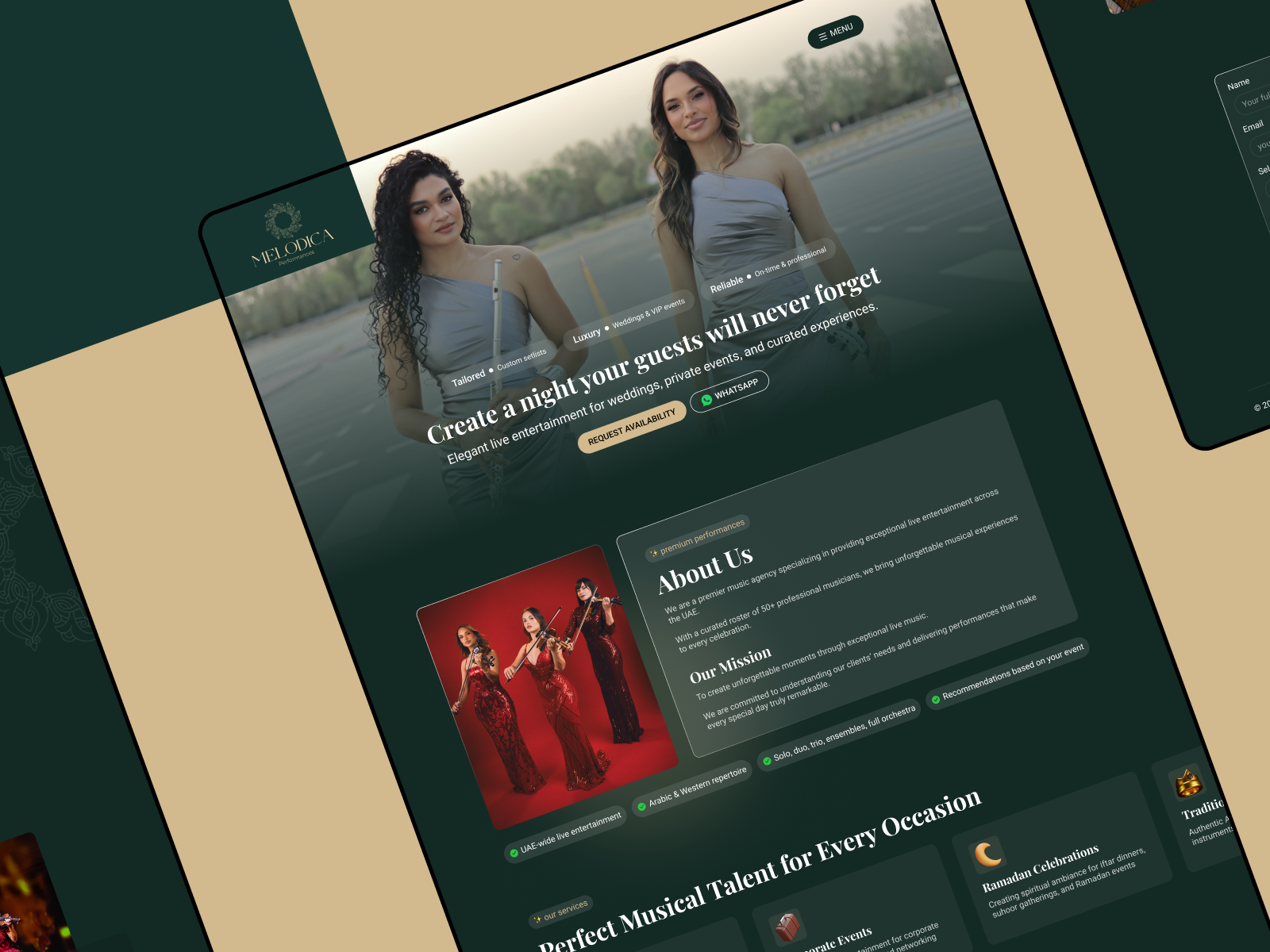Example of Website UI Design With Framer Template