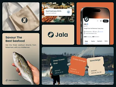 Jala Marketplace Branding bag brand guidelines brand identity brand sign branding business fish logo futuristic graphic design guide logo logo concept logodesign mark marketplace minimalist modern saas vector visual identity
