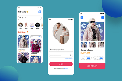 E-Commerce Application design e commerce graphic design mobile phone ui ui design ux