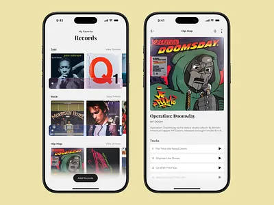 MUSIC APP CONCEPT app app design app ui concept music online musicapp play records ui uiux ux uxui vinyls