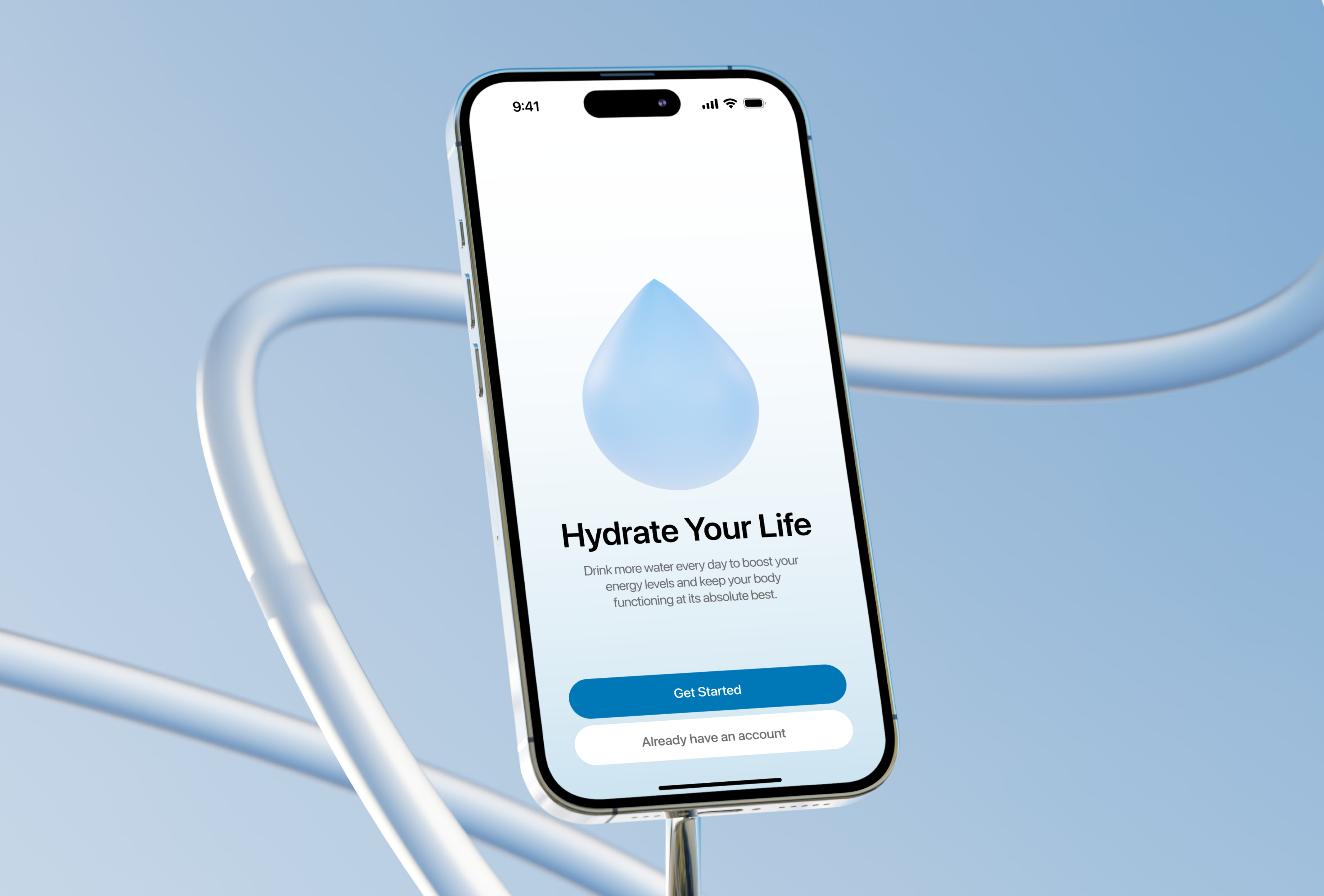 Water Tracker App android app best blinxpace design fitness health illustration ios java medical modern product simple tech ui ux water