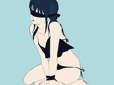 Valentines day gift bondage cute digital illustration france girl graphic design illustration mixed media pose woman