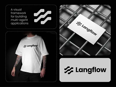 Langflow Brand identity guide design animation brand book brand identity brand kit brand style guide branding branding design color plate guide color platte guide consistent graphic design im ferdaus logo logo design minimalist logo modern logo motion graphics social media kit typography guide ui