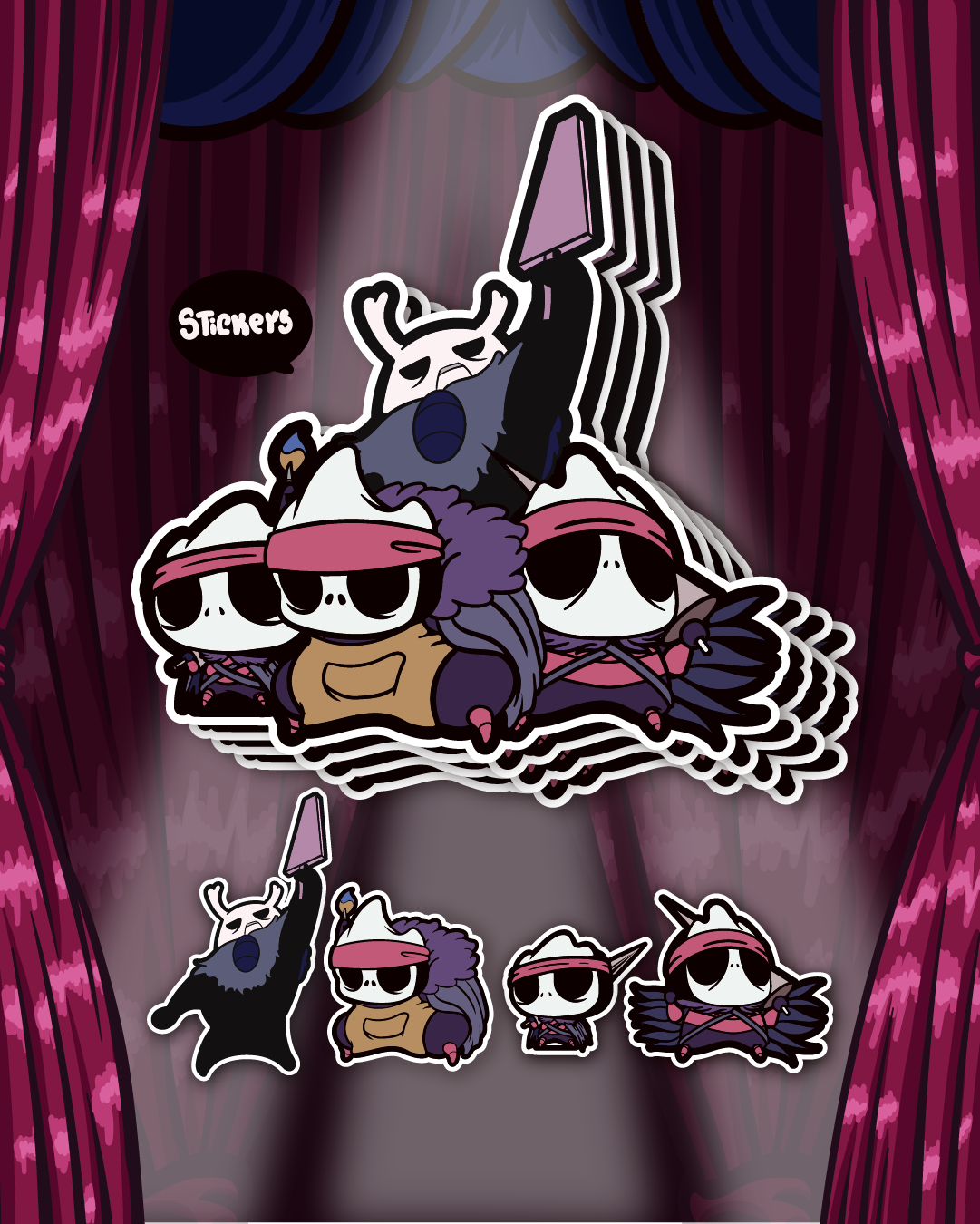 Hollow Knight – Nail Masters Illustration | Indie Game Fan Art branding character characterdesign fanart gamer games gaming graphic design hollowknight illustration indie indiegame logo sticker stickers tshirt vector vectorart videogame videogames