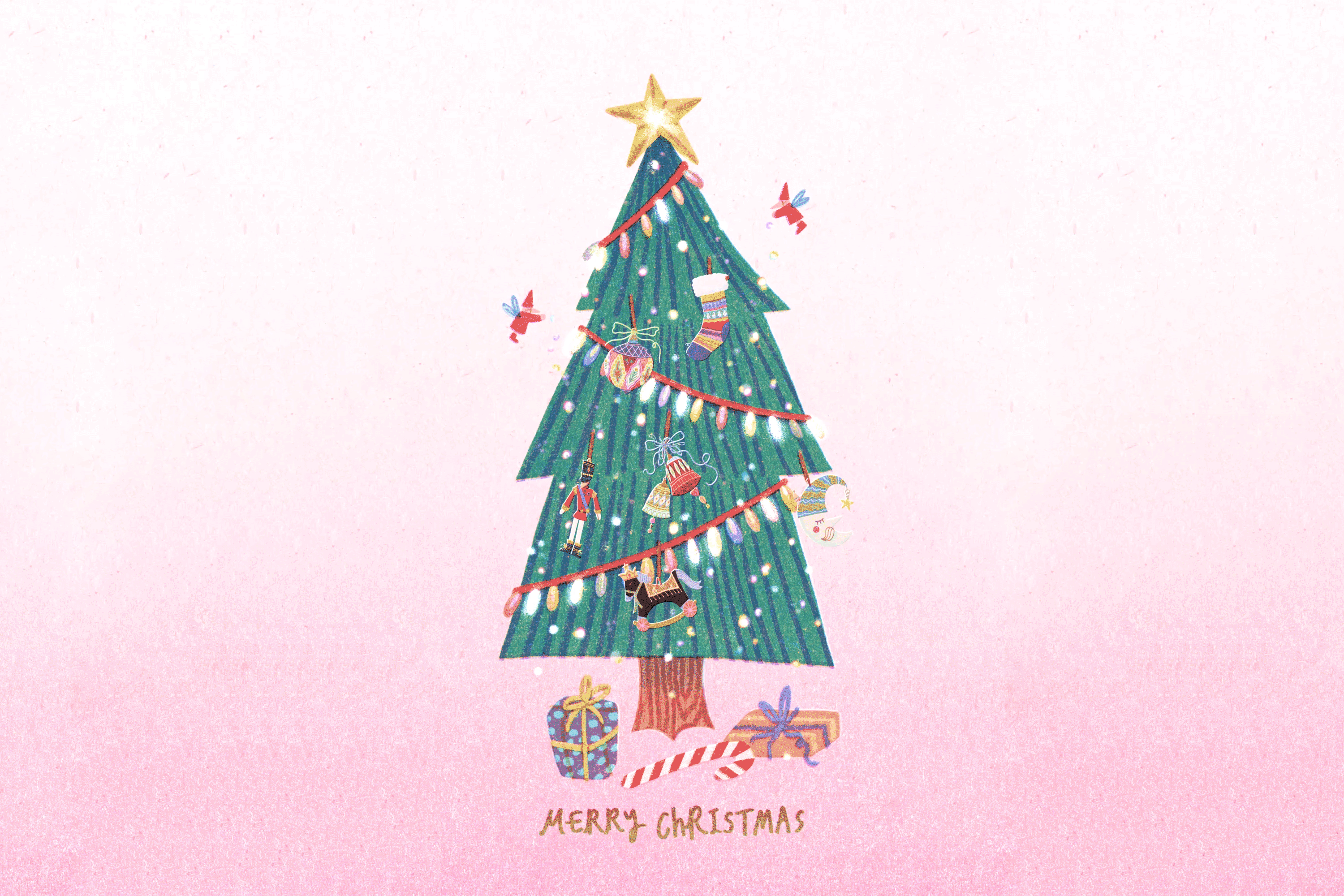 Did you have the best Christmas this year? 2025 animation art artwork childrensart christmas design handwritten holiday illust illustration ipad kidlitillustration ornament pattern photoshop postcard star tree tweetyheather