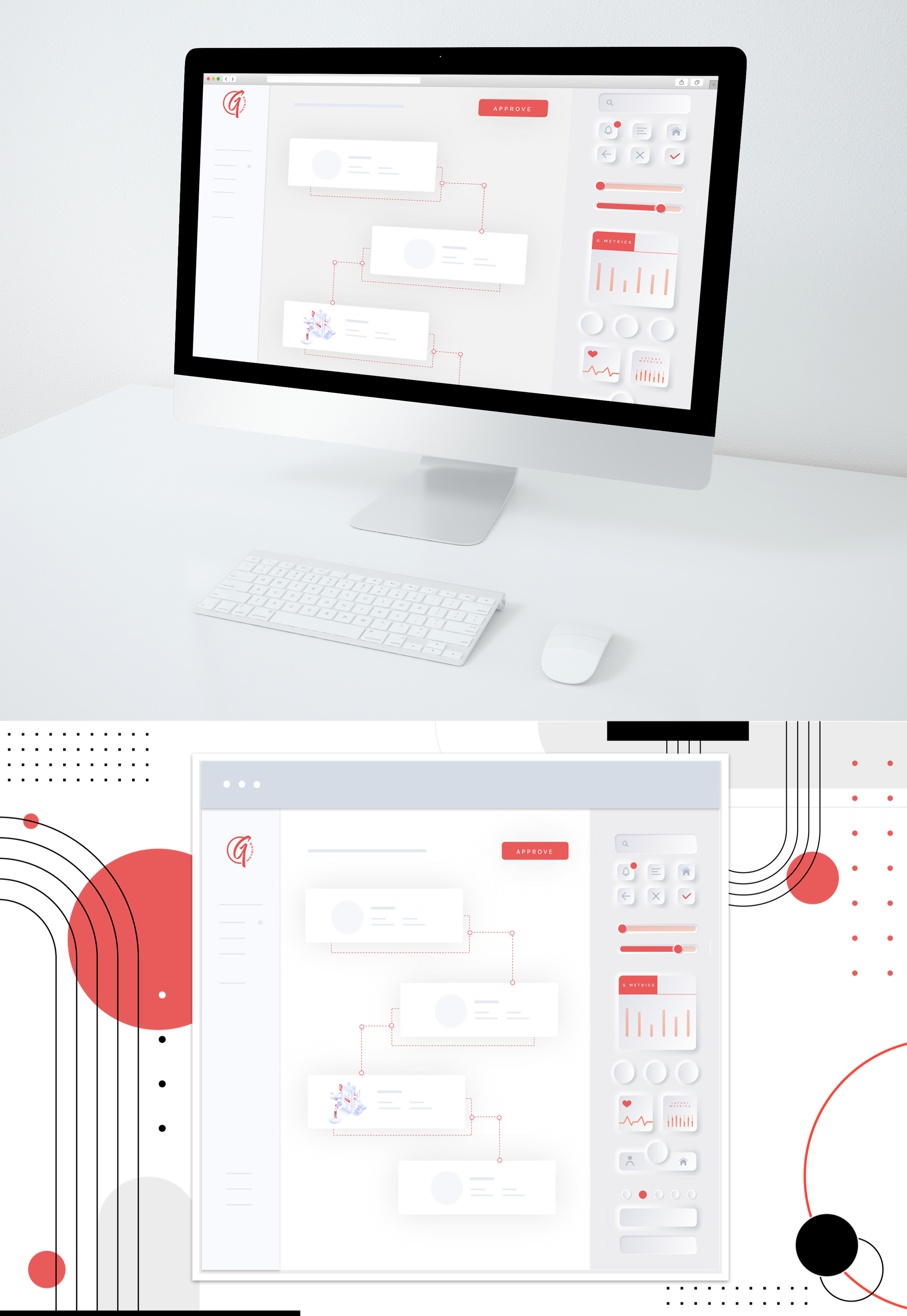 Example of UI clean white
