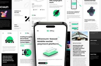 ISPay - Crypto Social Payment Platform Landing page for Mobile app bitcoin blockchain btc crypto design homepage landing page minimal minimalist nft pay payment ui ux wallet web web3 website