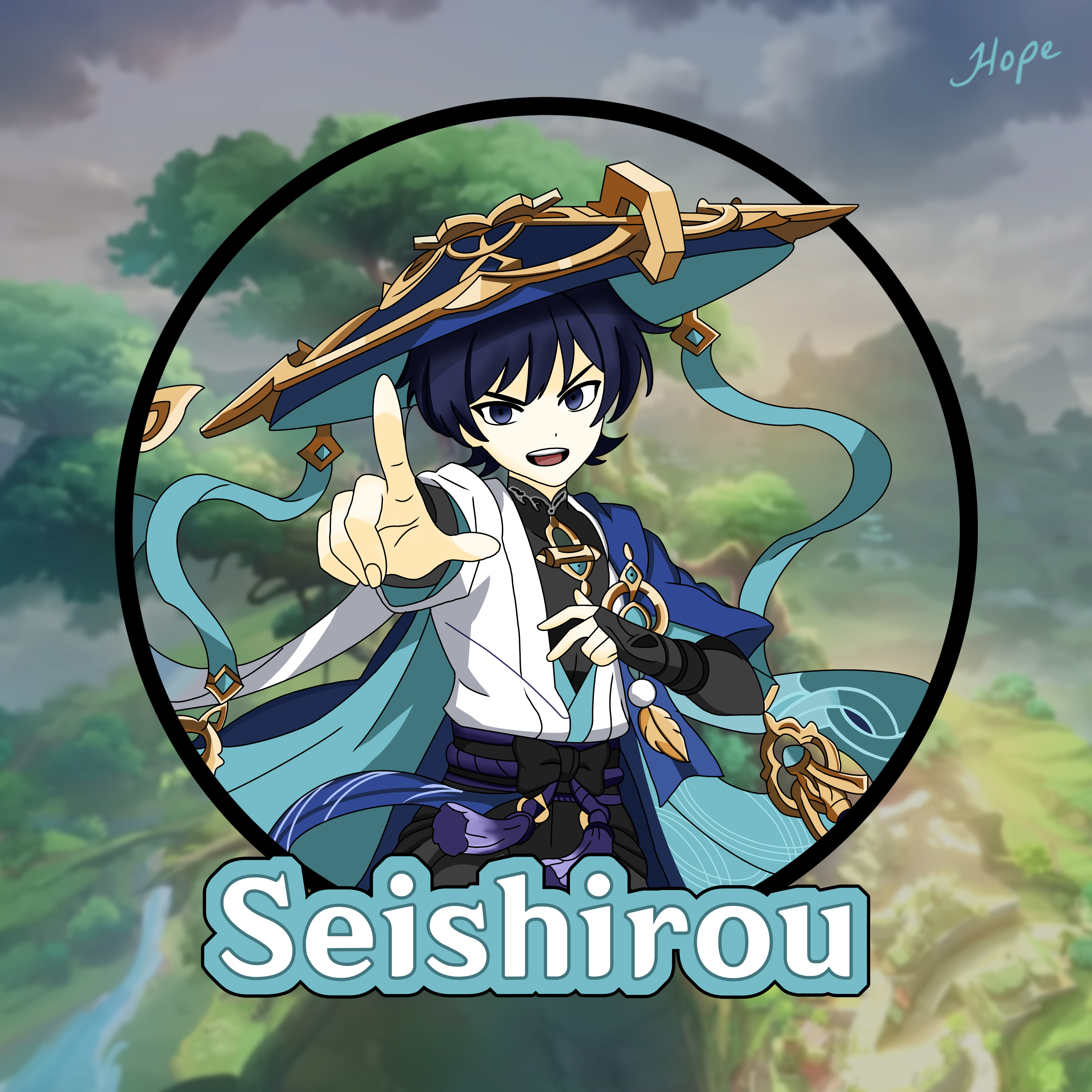 Genshin Impact Scarmouche Mascot Logo (Seishirou) artwork character character design character illustration design digital art genshin impact graphic design illustration logo logo design mascot mascot logo mascot logo design scarmouche