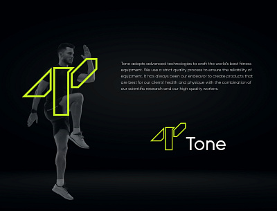 Tone Fitness logo design template banner design body body building branding builder design dumbbell fitness fitness logo graphic design gym gym logo logo running social media banner tone logo design ui yoga yoga logo