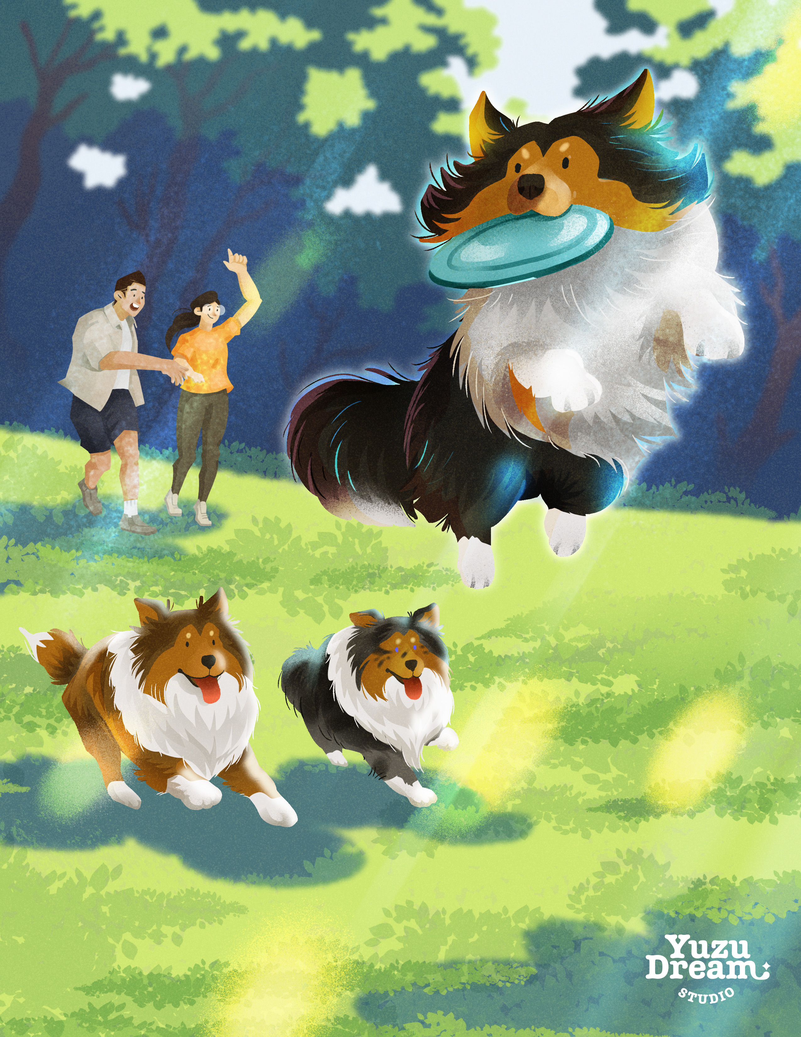 Happy moment animal digital art graphic design illustration photoshop portrait