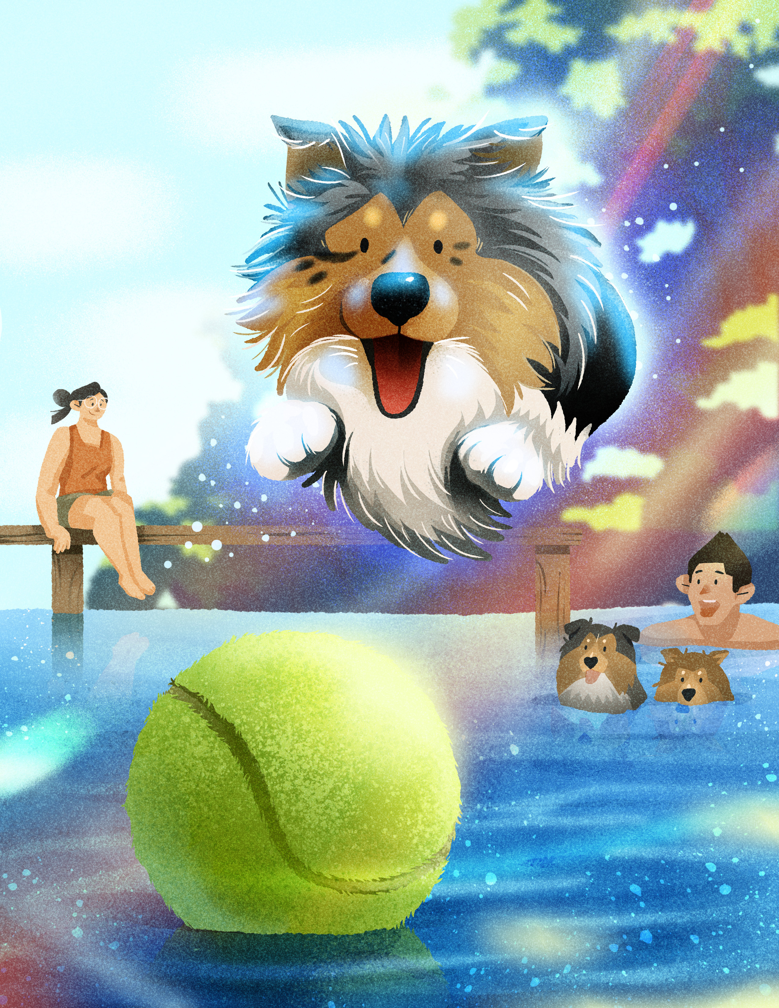 Happy moment animal design digital art graphic design illustration photoshop portrait