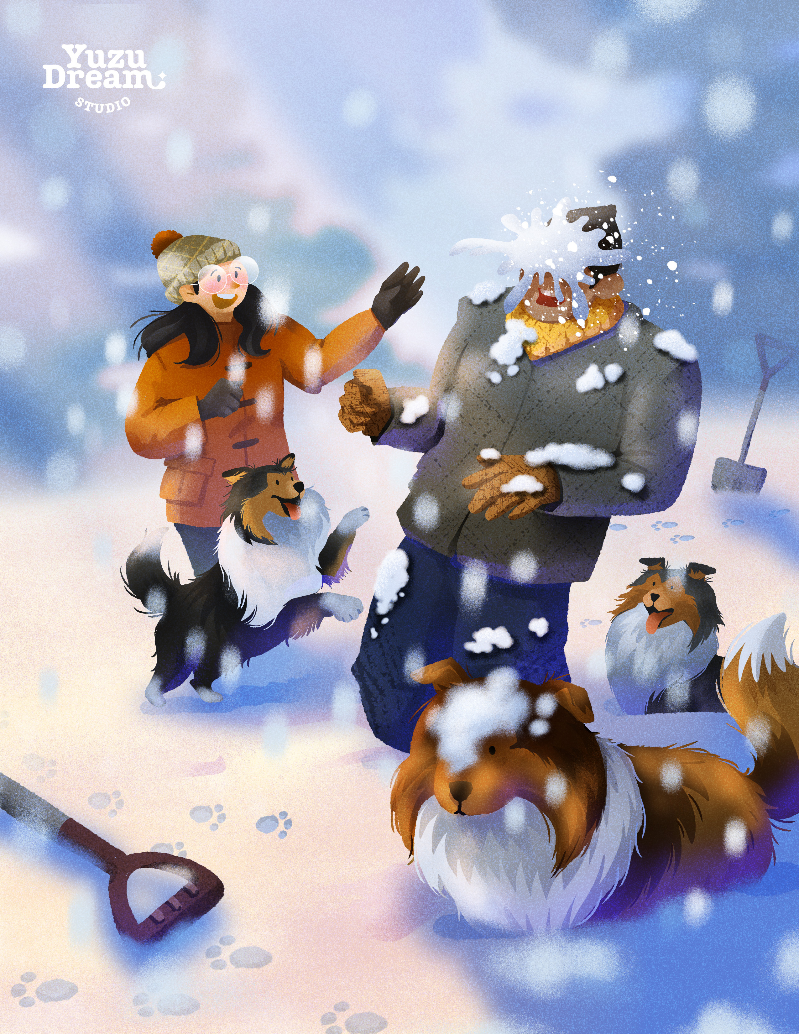 Happy moment animal digital art graphic design illustration photoshop portrait