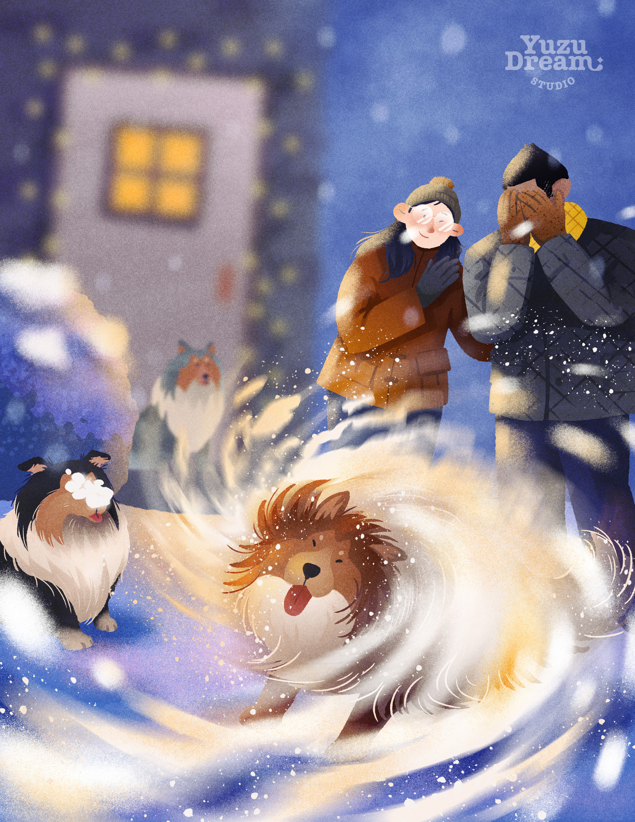 Happy moment animal digital art graphic design illustration photoshop portrait