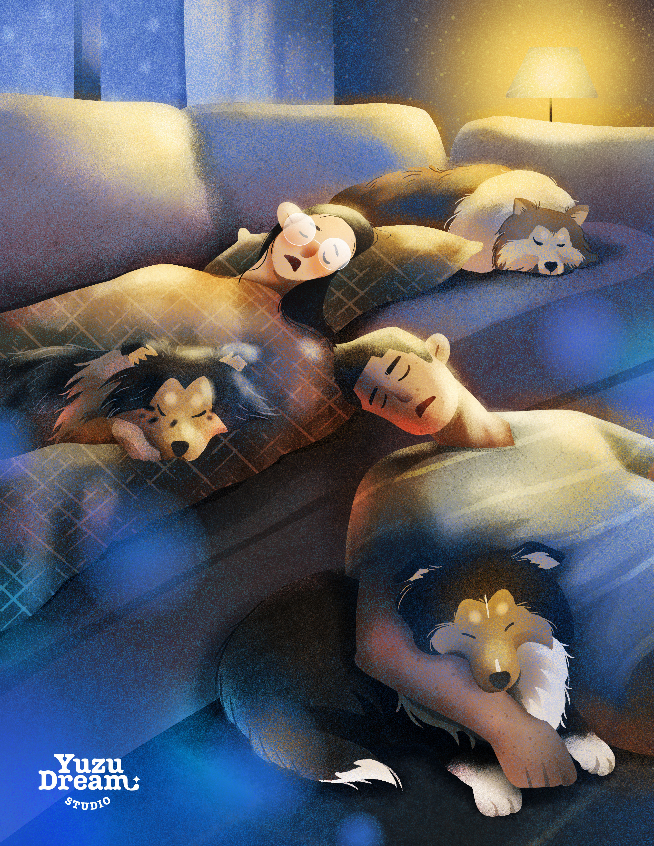 Happy moment animal animation digital art graphic design illustration photoshop portrait