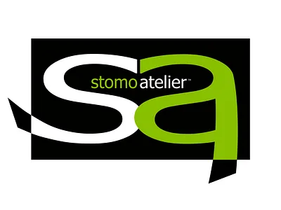 Stomo Atelier - Bold 2D logos that help your brand stand out. 2d app branding graphic design illustration logo typography vector