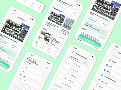 Donation and Waqf Apps app application design ui ui design ui ux design ux ux design
