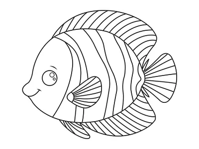 🔖Pez Tropical animal design dibujo drawing fish illustration ilustracion imprimible pez tracitos tropical