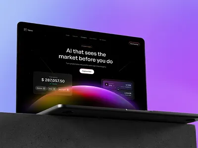 AI Fintech Landing Page Design | Web Design ai finance website crypto landing paghe crypto website design cryptocur fintech landing paghe fintech saas landing landing design landing page saas landing page ui ux web design