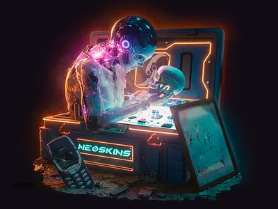 AI Wins Case betting branding casino cs go design gamble gambling graphic design igaming illustration logo lootbox lottery opencase play pubg rust slots ui win