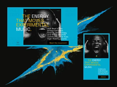 Volt Beat - Website art directed branding design editorial design graphic design hero section illustration interface web logo mobile ui user interface visual identity volt beat website