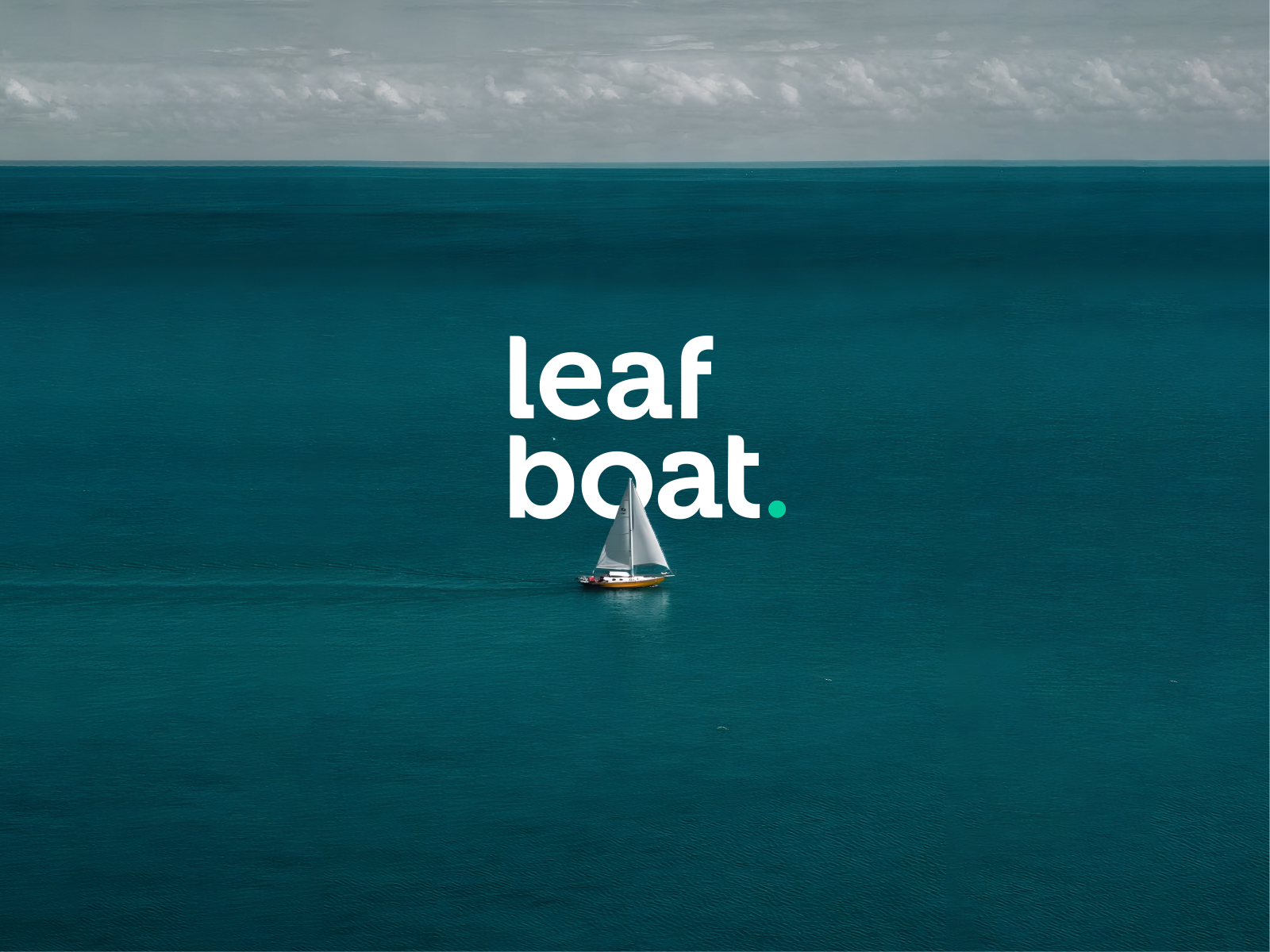 Leaf Boat and Visual Design brand branding design graphic design inspiration leaf logo modern ocean sailboat travel trend vacation vector
