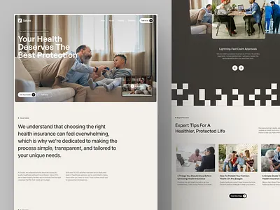 Salute - Health Insurance Website health health care health care landing page health insurance health insurance landing page health insurance website insurace insurance landing page insurance website landing page landing page design ui ui design uiux uiux design ux web web design website website design
