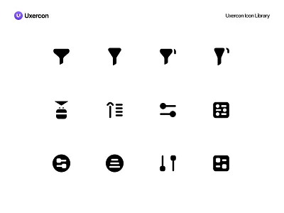 Filter & Sort - Uxercon Icon Library animation design digital figma filter filterandsort filtercomponent icon icon design line icon logo motion graphics sort sort icon sortcomponent technology ui uiux ux uxercon