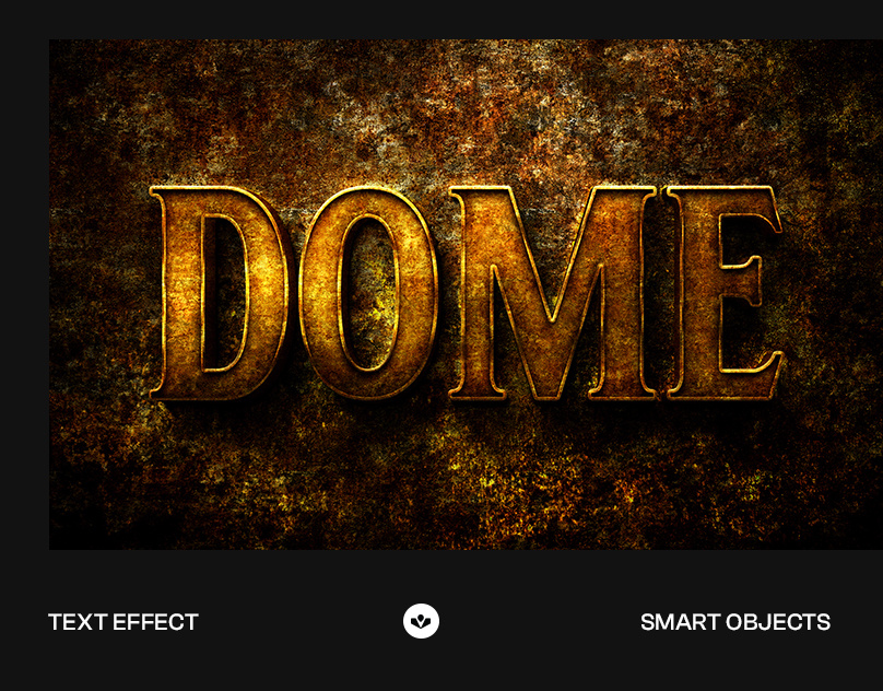 Metal Rusty Text Effect design graphic design metal photoshop rusted rusty solasome text effect typography