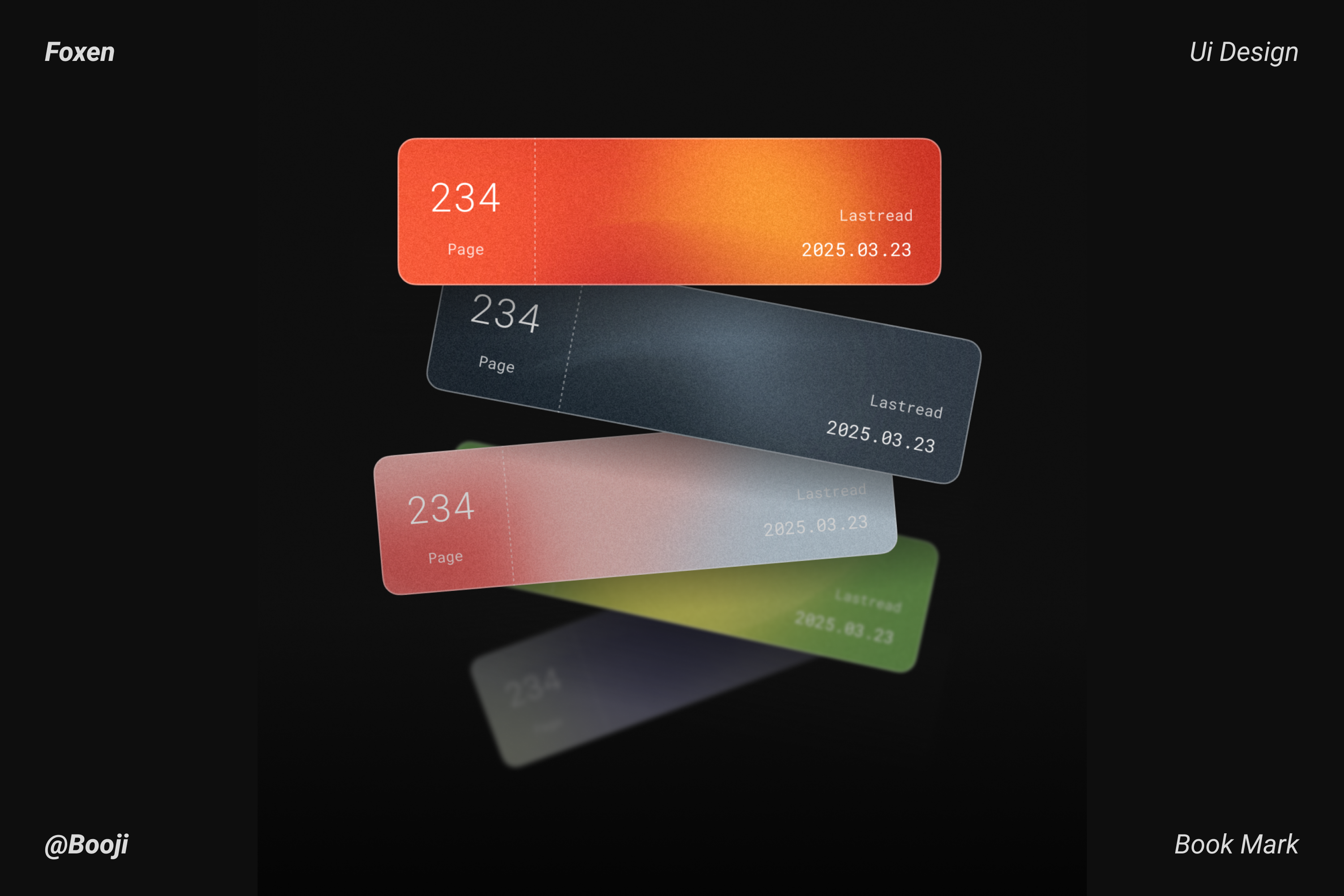 Book mark design app bookmark gradient graphic design minimalism ui