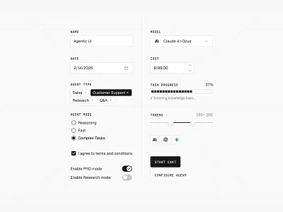 Agentic UI (Design System) agentic ai apple artificial intelligence components dashboard design system framework ibm interface minimal model money product design scalable shadcn software token ui web app